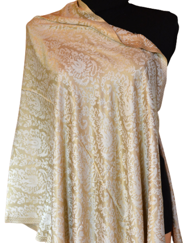 Szal ze sztucznego jedwabiu Modal Silk tkany dwustronny