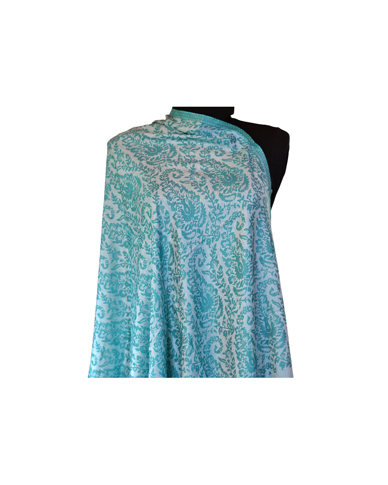 Szal ze sztucznego jedwabiu Modal Silk tkany dwustronny